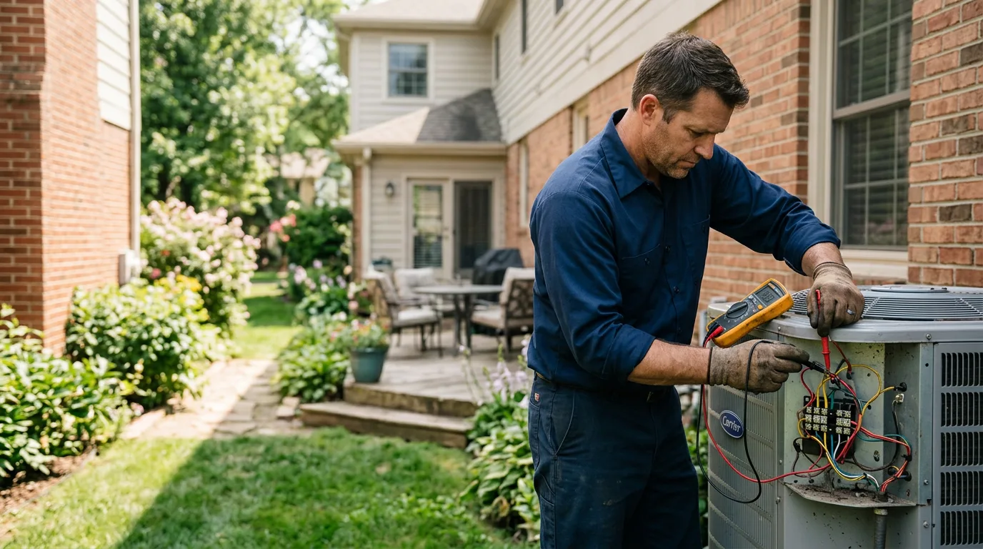 HVAC technician working near Racine, MO